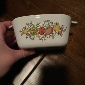 Small Corningware dish w handles 2 3/4 cup for range and microwave vintage retro